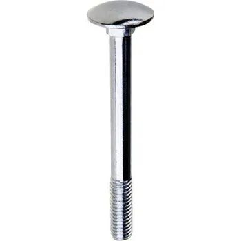 Šroub Vratový šroub M8x120, plochá široká půlkulatá hlava pevnost 4,8, zinek bílý, 30ks