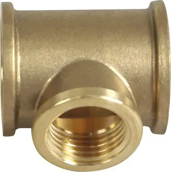 Instalatérský materiál T-kus redukovaný 3xvnitřní závit 3/4"x1/2"x3/4" mosaz