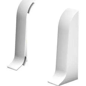 soklová lišta Koncovky L+P ke kanálkové liště, P60D, bílá, 60 mm