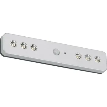Nástěnné svítidlo LED osvětlení kuchyňské linky Briloner LERO 6xLED 0,48 W 5 lm 6000 K 210 mm se senzorem stříbrné