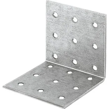 Tesařské kování Spojovací úhelník děrovaný 60x60x60 mm, sendzimirově pozinkovaný