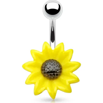Piercing Piercingate Piercing do pupíku - slunečnice PBP00266 - Barva/Motiv: Žlutá