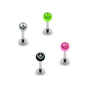 Piercing Piercingate Labreta s kuličkou PLA00140 - Barva/Motiv: Čirá