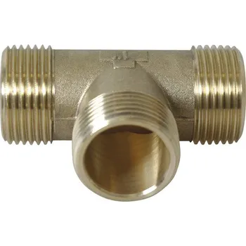Instalatérský materiál T-kus 3xvnější závit 3/4"x3/4"x3/4" mosaz