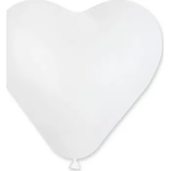 Balónek Balonek srdce bílé latexové 40 cm