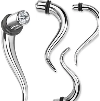 Piercing Piercingate Roztahovák do ucha s kamínkem PTP00254 - Barva/Motiv: Čirá, Průměr Tunely, plugy, roztahováky: 3 mm