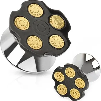 Piercing Piercingate Plug do ucha - zásobník revolveru PTP00175 - Průměr Tunely, plugy, roztahováky: 10 mm
