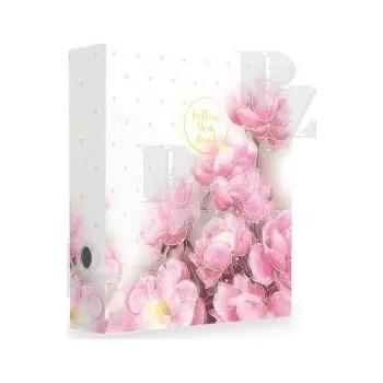 Kancelářské potřeby Pořadač A4 4-kroužkový lamino R25 Romantic magnolie 7-263, Karton P+P