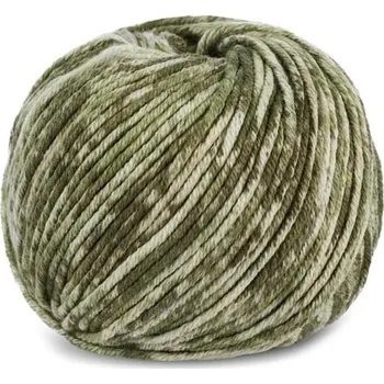 Příze NATURA DENIM 50g, khaki melír - odstín 18