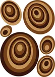 Dimex ST1 019 Brown Circles 50 x 70 cm