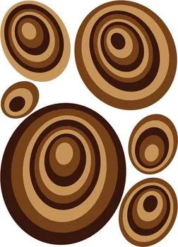 Samolepící dekorace Dimex ST1 019 Brown Circles 50 x 70 cm