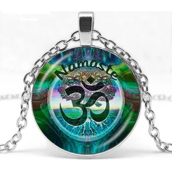 Přívěsek Blingstar Přívěsek Glass - Hindu Óm Namaste - 1571