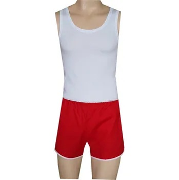 Pánské spodní prádlo Retro Sportovní komplet FOLTÝN červený RSK 01 Velikost: 2XL, Materiál: Plátno