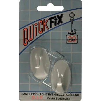Věšák Háček samolepící Quickfix Typ 2 bílý - blistr
