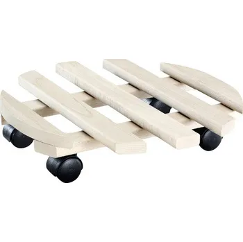 Podmiska Podstavec pod květináč pojízdný Wagner buk Ø 35 cm max. nosnost 100 kg