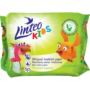 Toaletní papír Linteo Kids vlhčený toaletní papír 50 ks