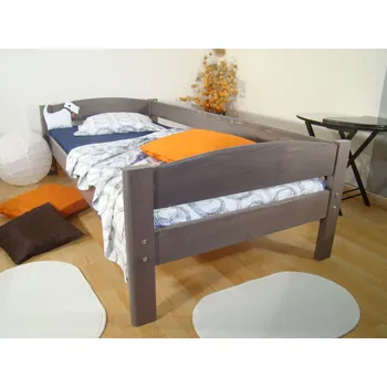 Dětská postel ROALHOLZ mořená postel se zábranou ELEA A 90x200 smrk