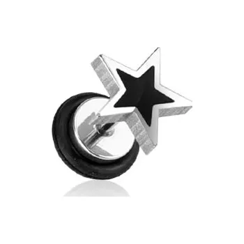 Piercing Piercingate Falešný piercing do ucha - hvězdička PFA00286 - Délka tyčky: 6 mm, Průměr tyčky: 1,2 mm