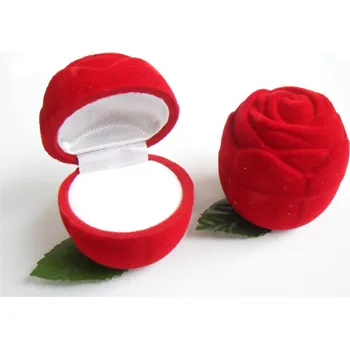 Dárková krabička Piercingate Krabička sametová RŮŽE - červená