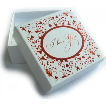 Dárková krabička Piercingate Krabička bílá malá I LOVE YOU