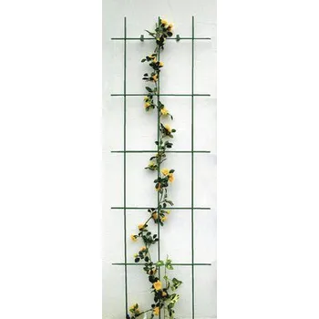 Stojan na květiny Mříž na popínavé rostliny kovová 45 x 150 cm zelená