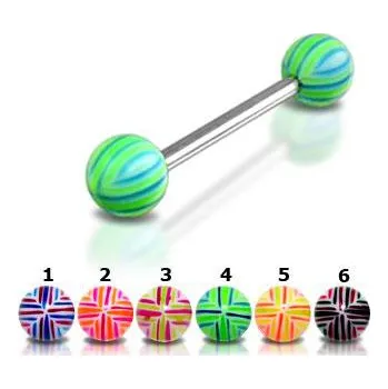 Piercing Piercingate Piercing do jazyka PCI00222 - Barva/Motiv: 1