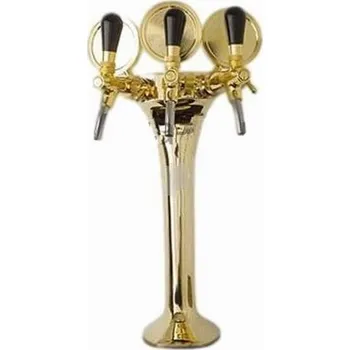 Příslušenství pro výčepní zařízení Výčepní stojan Cobra 3 otvory 5/8" zlato-TITAN 7x8mm Kobra