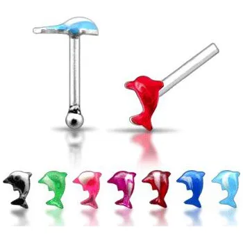 Piercing Piercingate Piercing do nosu (stříbro 925/1000) - deflín PNO00204 - Materiál: Stříbro, Ryzost: 925/1000, Barva/Motiv: Černá