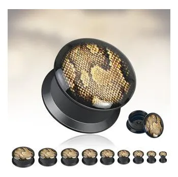 Piercing Piercingate Plug do ucha - motiv hada PTP00133 - Průměr Tunely, plugy, roztahováky: 6 mm