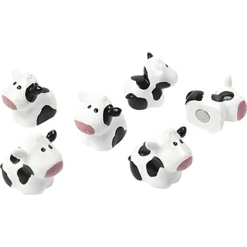 Dekorativní magnet Magnetky Kráva černobílé 6 ks