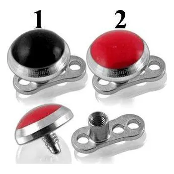 Piercing Piercingate Microdermal piercing PMD00047 - Barva/Motiv: Červená