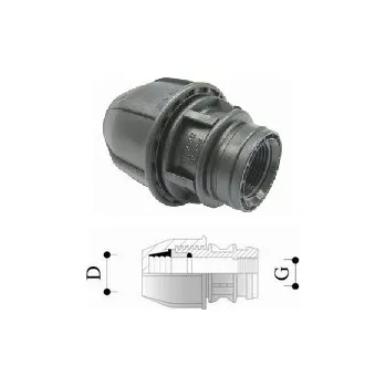 Vodovodní potrubí FISH DG přechod 32 mm x 5/4" vnitřní závit PN16 (FISH DG přechod 32 mm x 5/4" vnitřní závit PN16)