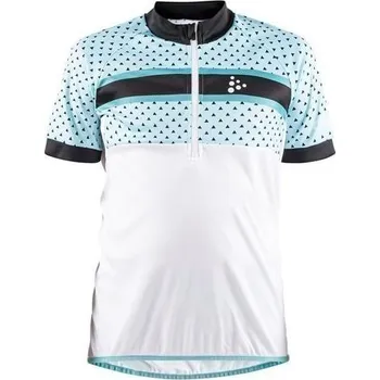 cyklistický dres Craft Bike Jr 1906127 bílý/tyrkysový