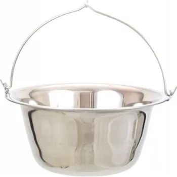 kotlíky Nerezový kotlík 15 litrů 0,8 mm PRO na guláš, antikor MGB nýty 13961 (MGB 13961 Maďarský ocelový kotlík 15l v zesíleném provedení 0,8mm s antikorovou úpravou určený k zavěšení nad ohniště)