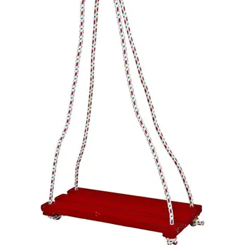 Dětská houpačka Dřevěné houpací prkénko, Červené 46x19 cm