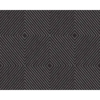 Tapeta Vliesová tapeta černá, stříbrná, grafický vzor 36926-5 / 3D vliesové tapety na zeď 369265 Metropolitan Stories (0,53 x 10,05 m) A.S.Création