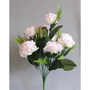 umělá květina Karafiát kytice H281/WHITEPURPLE