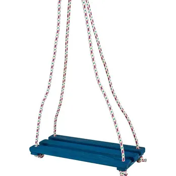 Dětská houpačka Dřevěné houpací prkénko, Modré 46x19 cm