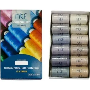 Nit Nit polyesterová universální, mix barev č.2, balení 12 x 1000m