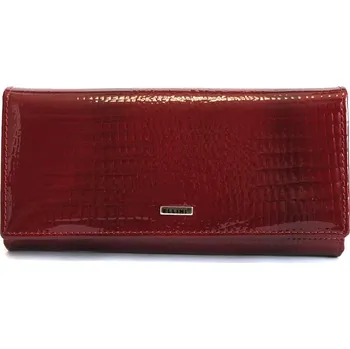 Peněženka Lesklá červená kožená peněženka Ellini CDF-64-369