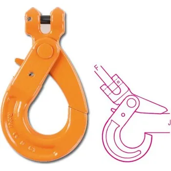 Stahovací páska HÁK SAMOZAVÍRACÍ ŘETĚZOVÝ-MODEL 8058R DOR. 8000 KG ALLOY STEEL TVRZENÝ LAKOVANÝ CE EN 1677-3 TŘÍDA 8 (HÁK SAMOZAVÍRACÍ ŘETĚZOVÝ-MODEL 8058R DOR. 8000 KG ALLOY STEEL TVRZENÝ LAKOVANÝ CE EN 1677-3 TŘÍDA 8)