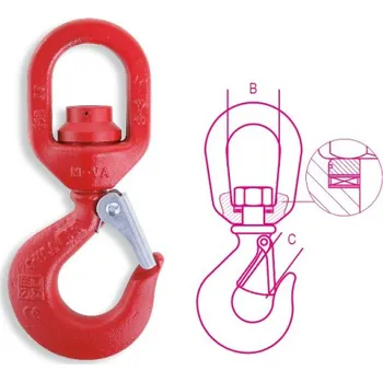 Stahovací páska HÁK OTOČNÝ S LOŽISKY-MODEL 8065SC DOR. 1000 KG LAKOVANÝ CE EN 1677-5 TŘÍDA 4 (HÁK OTOČNÝ S LOŽISKY-MODEL 8065SC DOR. 1000 KG LAKOVANÝ CE EN 1677-5 TŘÍDA 4)