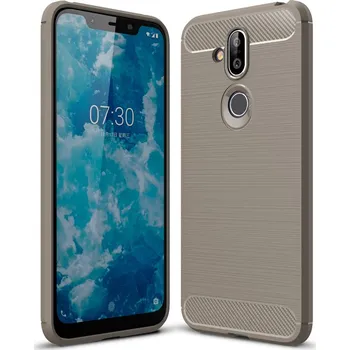 Pouzdro na mobilní telefon Pouzdro TVC Carbon pro Nokia 8.1 Barva: Šedá