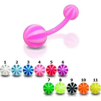 Piercing Piercingate Piercing do pupíku PBK00080 - Barva/Motiv: 11