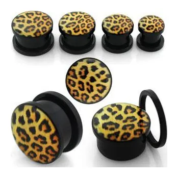 Piercing Piercingate Plug do ucha - leopard PTP00113 - Průměr Tunely, plugy, roztahováky: 12 mm