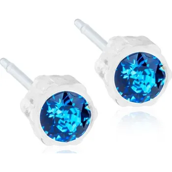 Náušnice Dětské náušnice z lékařského plastu - tmavě modrá kolečka