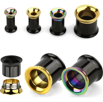 Piercing Piercingate Tunel do ucha PTP00204 - Barva/Motiv: Duhová, Průměr Tunely, plugy, roztahováky: 10 mm