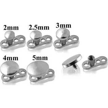 Piercing Piercingate Microdermal piercing PMD00044 - Variantní rozměr: Průměr placky: 4 mm