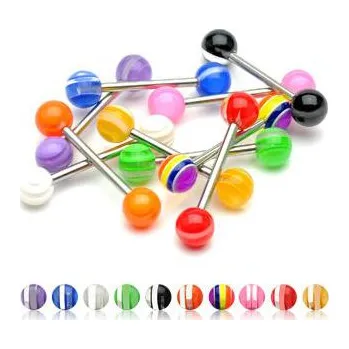 Piercing Piercingate Piercing do jazyka PCI00233 - Barva/Motiv: Červená