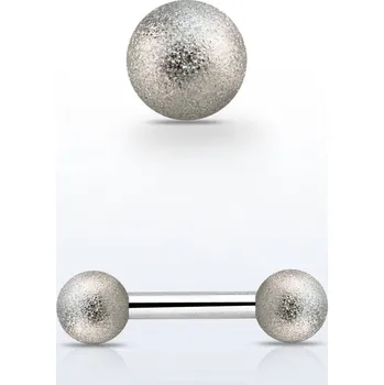 Piercing Piercingate Činka do ucha PNC00100 - Barva/Motiv: Stříbrná, Délka tyčky: 8 mm, Kuličky: 3 mm, Průměr tyčky: 1,2 mm